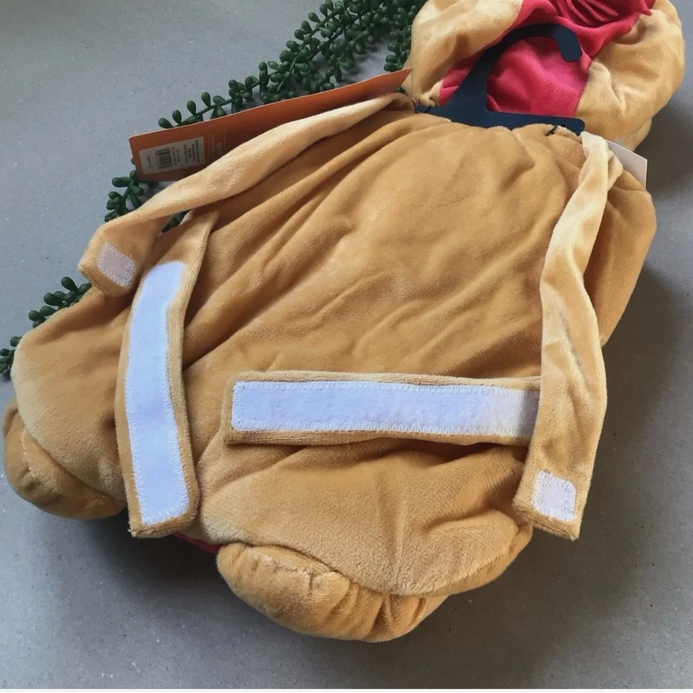 Baby 0-6 month Hot Dog Costume with Mustard Detail NEW